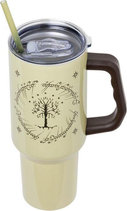Batman I am Batman Quote, Stainless Steel Tumbler, 40oz | Includes Handle, Double Walled, Straw, Fits in Cup Holder, 1.18 Liters