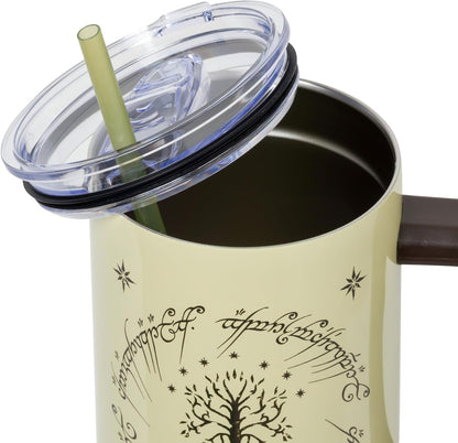 Batman I am Batman Quote, Stainless Steel Tumbler, 40oz | Includes Handle, Double Walled, Straw, Fits in Cup Holder, 1.18 Liters