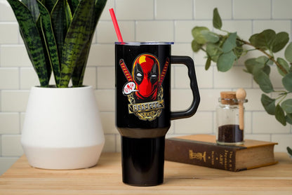 Batman I am Batman Quote, Stainless Steel Tumbler, 40oz | Includes Handle, Double Walled, Straw, Fits in Cup Holder, 1.18 Liters