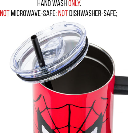 Batman I am Batman Quote, Stainless Steel Tumbler, 40oz | Includes Handle, Double Walled, Straw, Fits in Cup Holder, 1.18 Liters