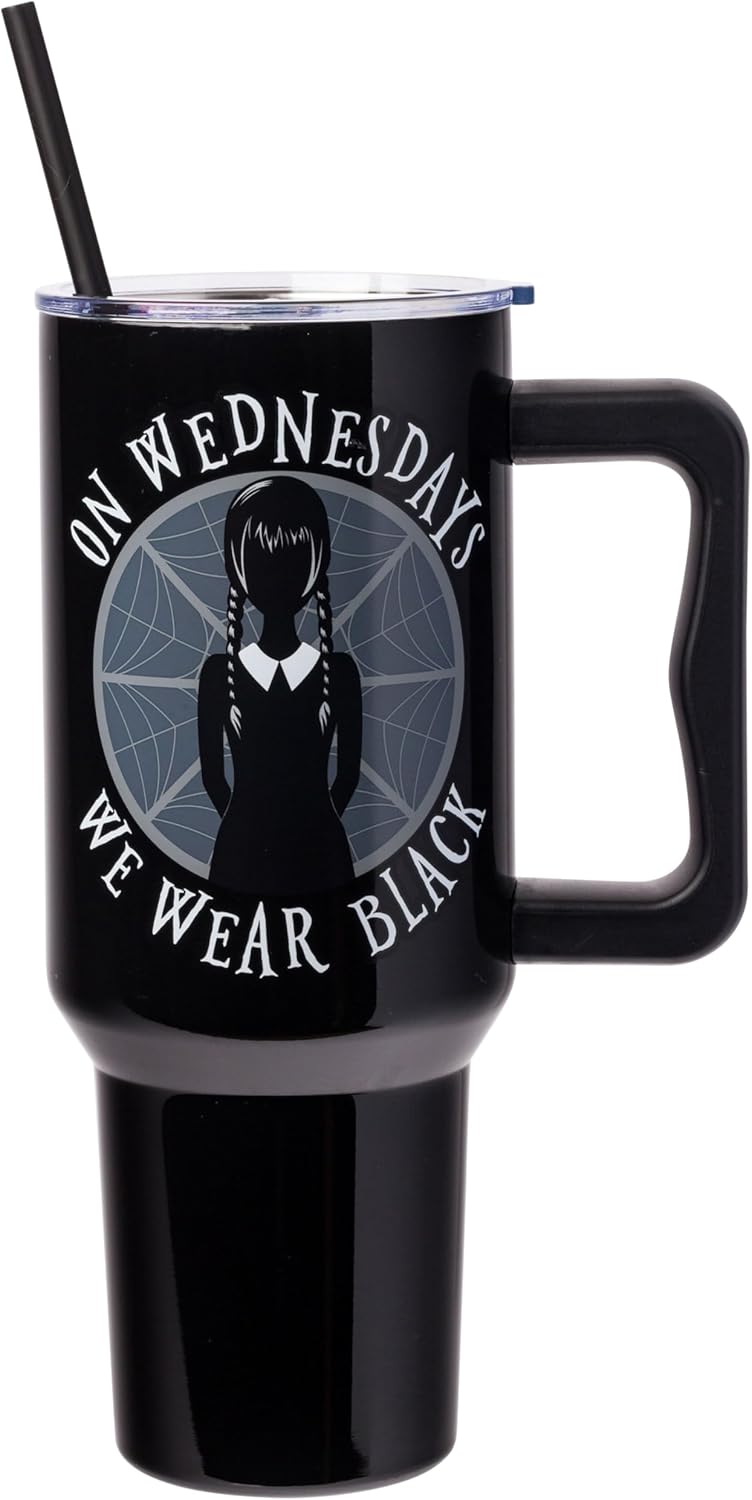 Batman I am Batman Quote, Stainless Steel Tumbler, 40oz | Includes Handle, Double Walled, Straw, Fits in Cup Holder, 1.18 Liters