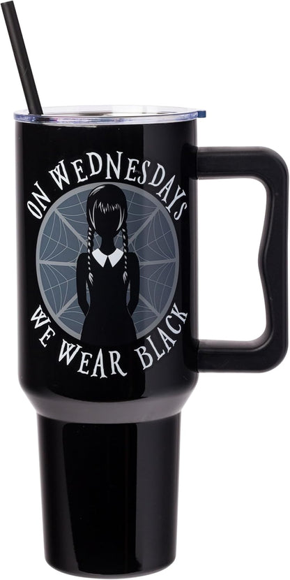 Batman I am Batman Quote, Stainless Steel Tumbler, 40oz | Includes Handle, Double Walled, Straw, Fits in Cup Holder, 1.18 Liters