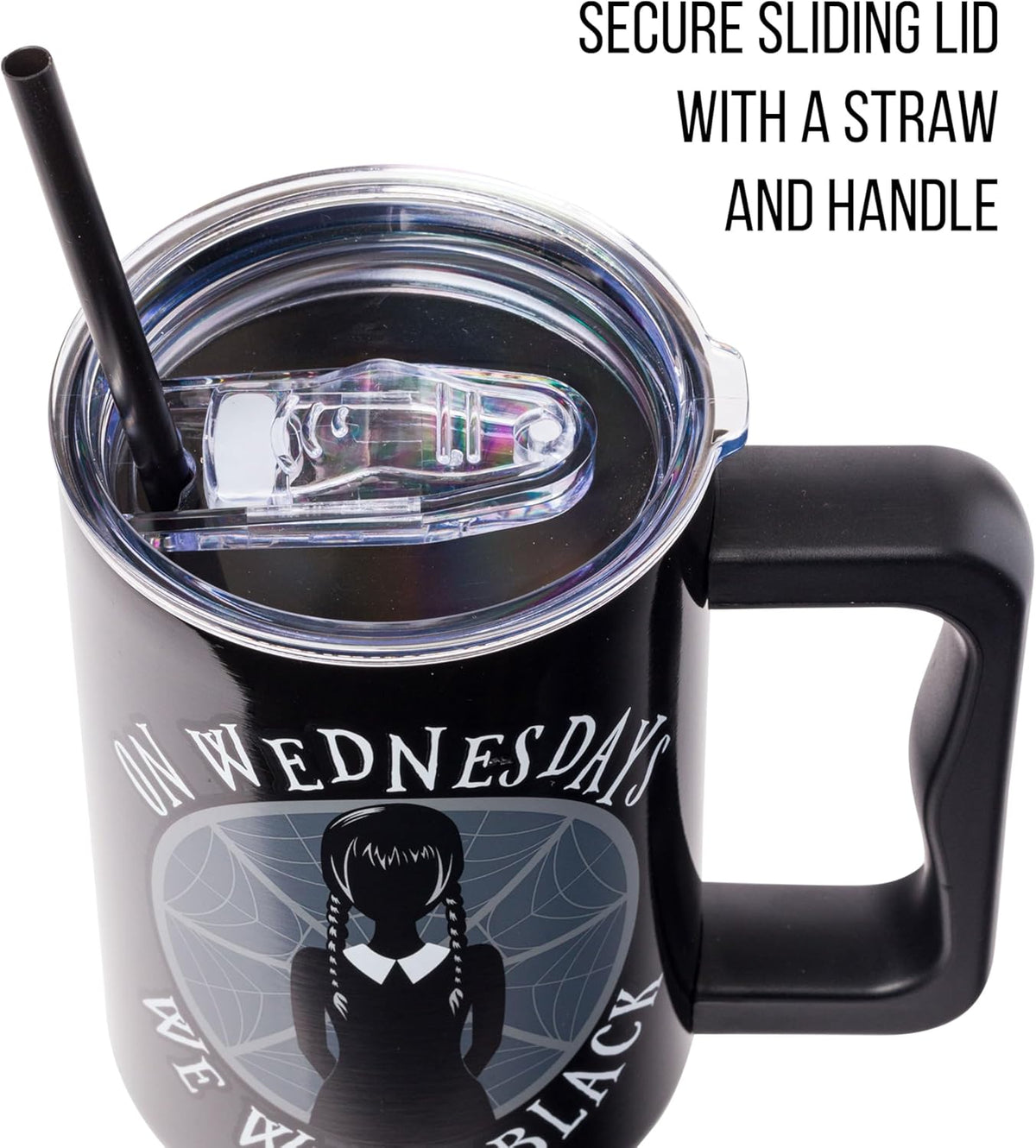 Batman I am Batman Quote, Stainless Steel Tumbler, 40oz | Includes Handle, Double Walled, Straw, Fits in Cup Holder, 1.18 Liters