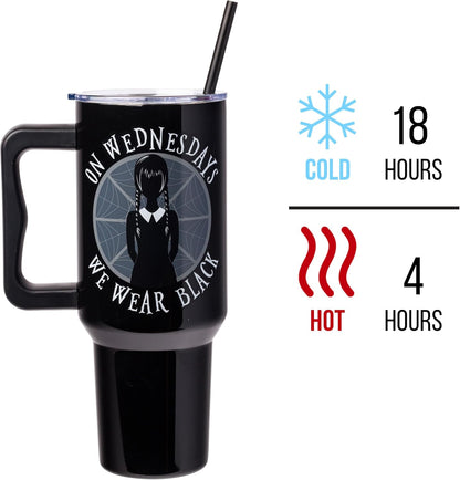 Batman I am Batman Quote, Stainless Steel Tumbler, 40oz | Includes Handle, Double Walled, Straw, Fits in Cup Holder, 1.18 Liters