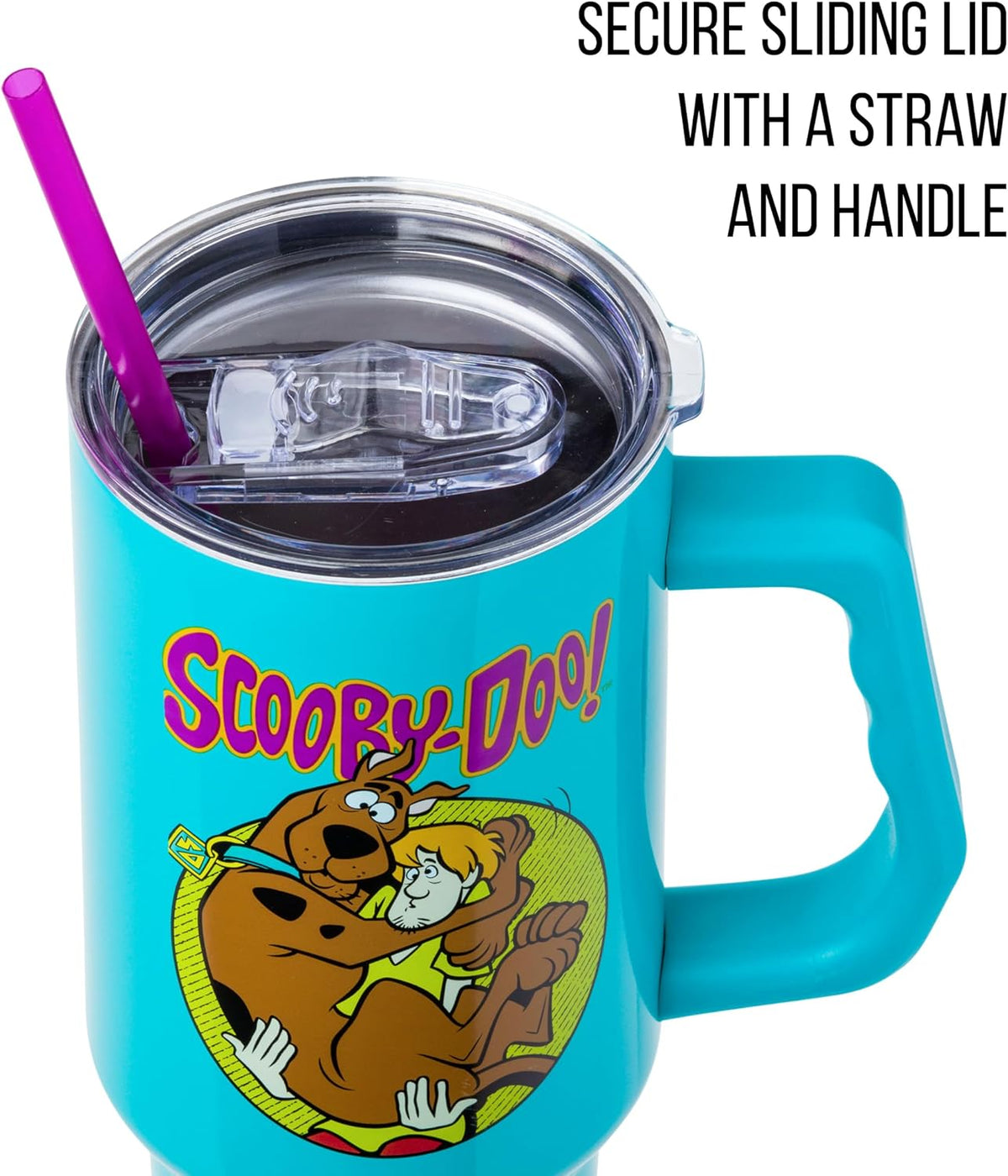 Batman I am Batman Quote, Stainless Steel Tumbler, 40oz | Includes Handle, Double Walled, Straw, Fits in Cup Holder, 1.18 Liters