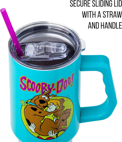 Batman I am Batman Quote, Stainless Steel Tumbler, 40oz | Includes Handle, Double Walled, Straw, Fits in Cup Holder, 1.18 Liters