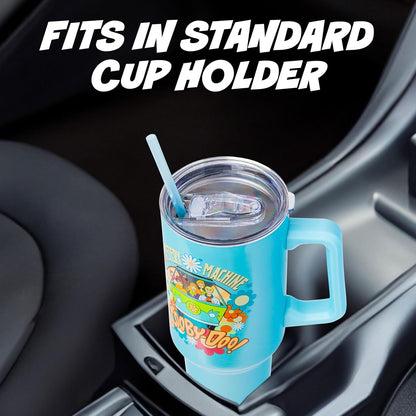 Batman I am Batman Quote, Stainless Steel Tumbler, 40oz | Includes Handle, Double Walled, Straw, Fits in Cup Holder, 1.18 Liters
