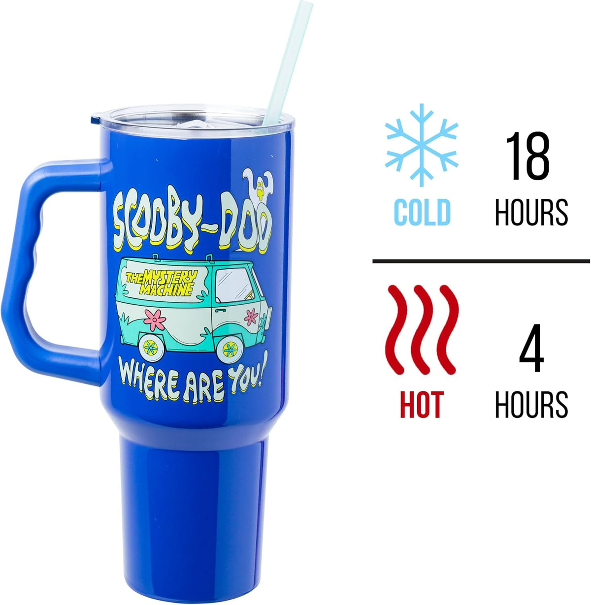 Batman I am Batman Quote, Stainless Steel Tumbler, 40oz | Includes Handle, Double Walled, Straw, Fits in Cup Holder, 1.18 Liters