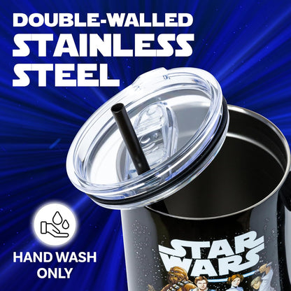 Batman I am Batman Quote, Stainless Steel Tumbler, 40oz | Includes Handle, Double Walled, Straw, Fits in Cup Holder, 1.18 Liters