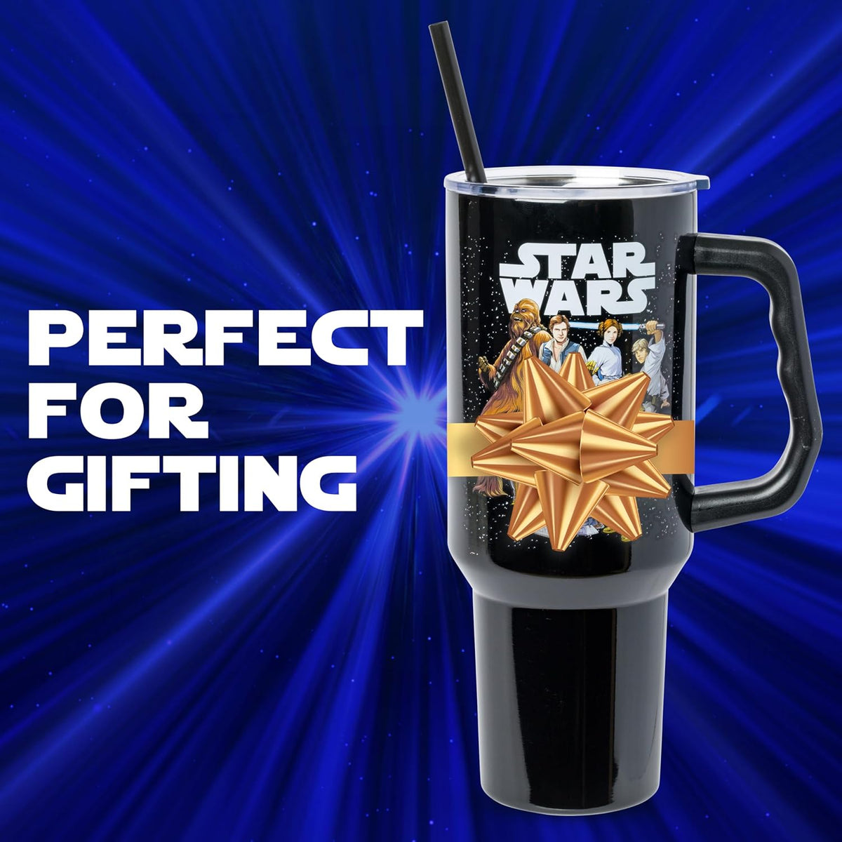 Batman I am Batman Quote, Stainless Steel Tumbler, 40oz | Includes Handle, Double Walled, Straw, Fits in Cup Holder, 1.18 Liters