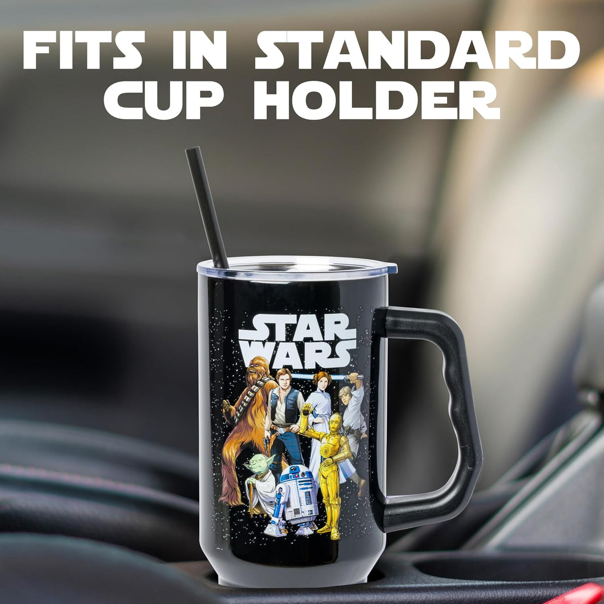 Batman I am Batman Quote, Stainless Steel Tumbler, 40oz | Includes Handle, Double Walled, Straw, Fits in Cup Holder, 1.18 Liters