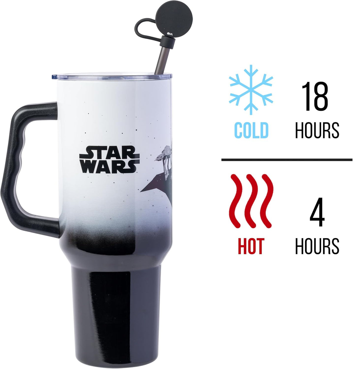 Batman I am Batman Quote, Stainless Steel Tumbler, 40oz | Includes Handle, Double Walled, Straw, Fits in Cup Holder, 1.18 Liters