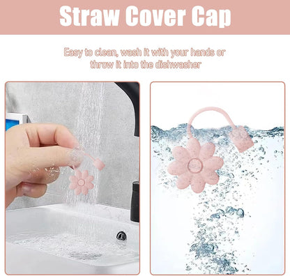 Cream Silicone Straw Covers Toppers for Stanley 30&40 Oz