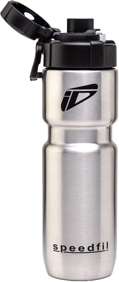 Speedflask 21oz. Vacuum Insulated Stainless Steel Cycling Sports Water Bottle with NEW Bounce Back Lid 2.0 (Silver)