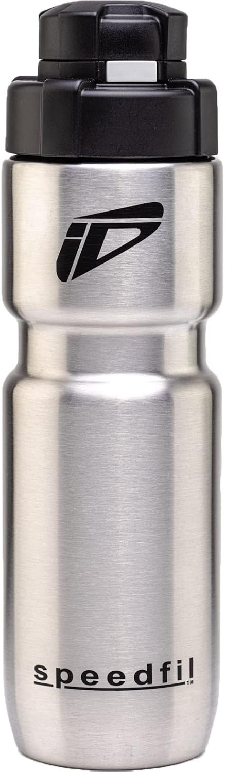Speedflask 21oz. Vacuum Insulated Stainless Steel Cycling Sports Water Bottle with NEW Bounce Back Lid 2.0 (Silver)