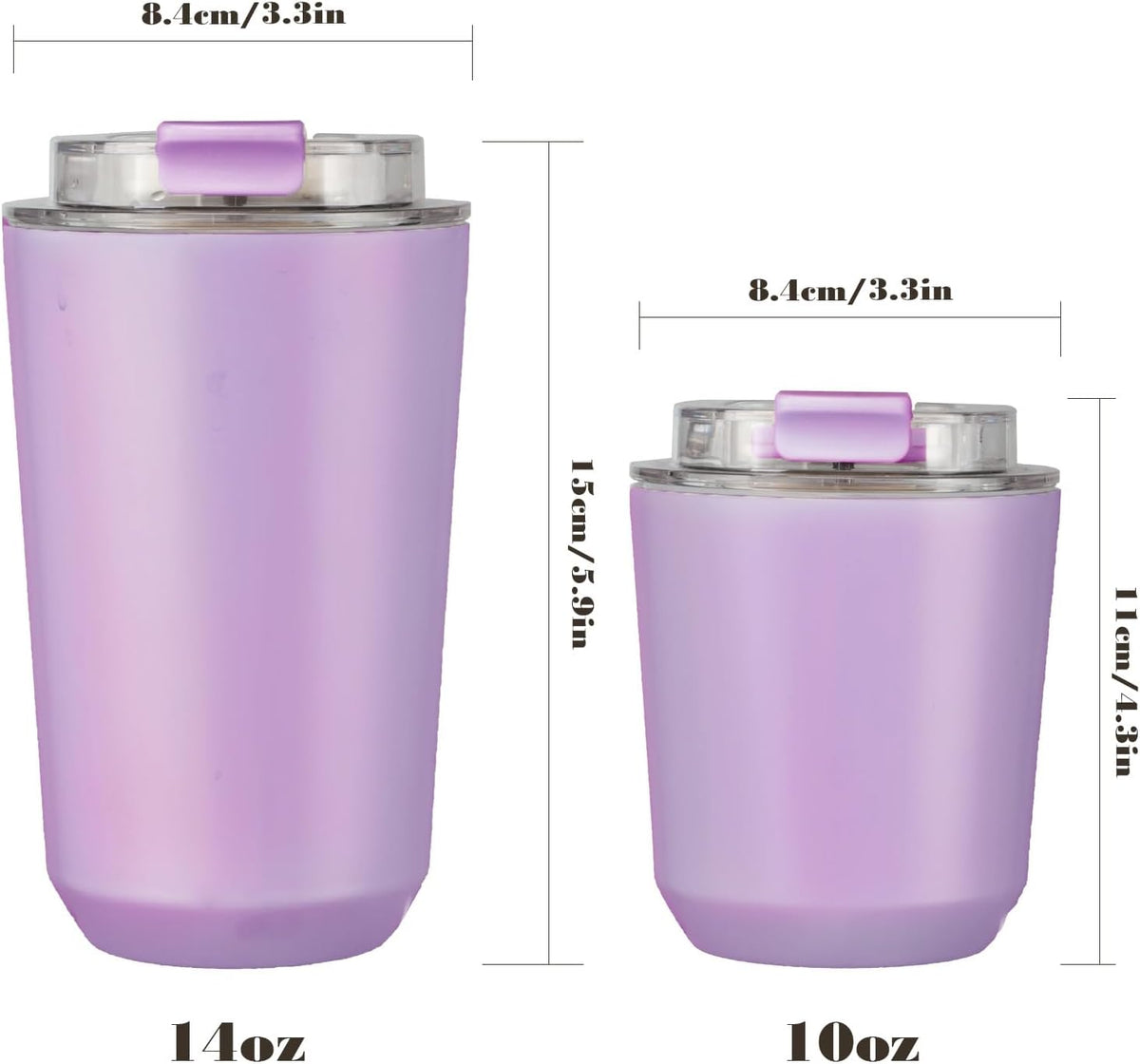 10 oz Insulated Stainless Steel Tumblers with Lid