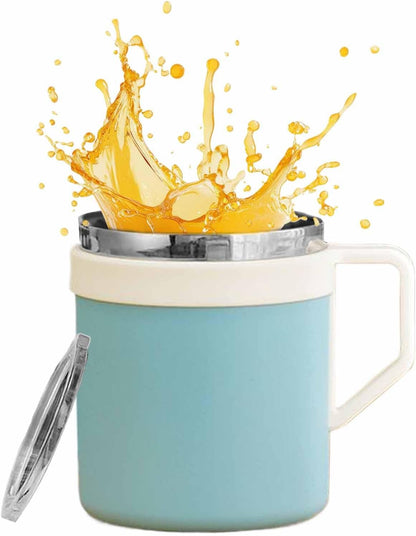 Tea Mugs Double-Walled Stainless Steel Drinkware | Coffee Travel Mug with Lid for Home Office Kitchen Bar Women Men Birthday Christmas