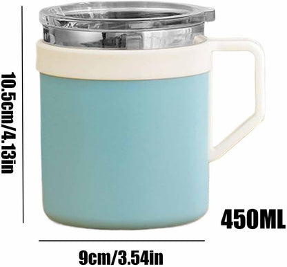 Tea Mugs Double-Walled Stainless Steel Drinkware | Coffee Travel Mug with Lid for Home Office Kitchen Bar Women Men Birthday Christmas