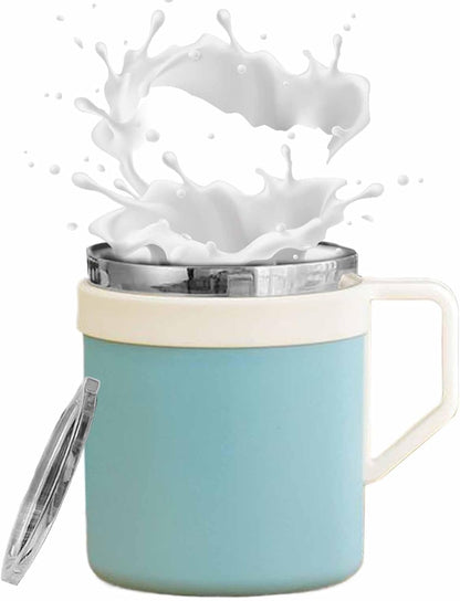 Tea Mugs Double-Walled Stainless Steel Drinkware | Coffee Travel Mug with Lid for Home Office Kitchen Bar Women Men Birthday Christmas