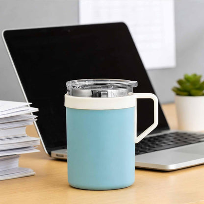 Tea Mugs Double-Walled Stainless Steel Drinkware | Coffee Travel Mug with Lid for Home Office Kitchen Bar Women Men Birthday Christmas