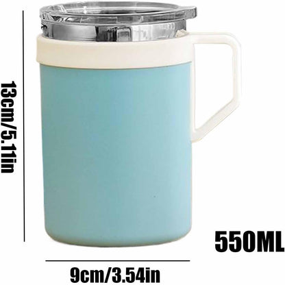 Tea Mugs Double-Walled Stainless Steel Drinkware | Coffee Travel Mug with Lid for Home Office Kitchen Bar Women Men Birthday Christmas