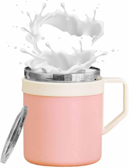 Tea Mugs Double-Walled Stainless Steel Drinkware | Coffee Travel Mug with Lid for Home Office Kitchen Bar Women Men Birthday Christmas
