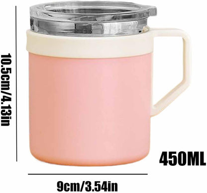 Tea Mugs Double-Walled Stainless Steel Drinkware | Coffee Travel Mug with Lid for Home Office Kitchen Bar Women Men Birthday Christmas