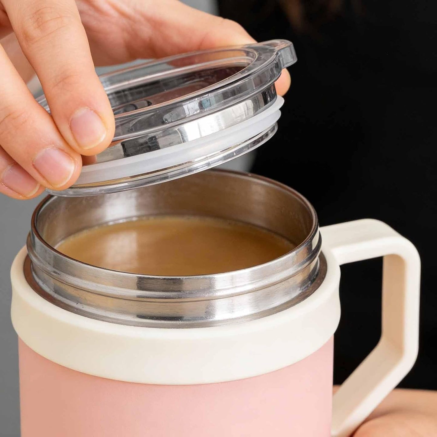 Tea Mugs Double-Walled Stainless Steel Drinkware | Coffee Travel Mug with Lid for Home Office Kitchen Bar Women Men Birthday Christmas