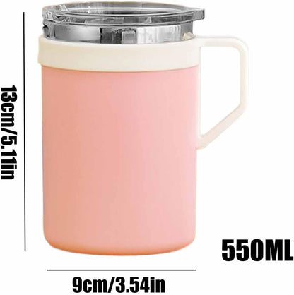 Tea Mugs Double-Walled Stainless Steel Drinkware | Coffee Travel Mug with Lid for Home Office Kitchen Bar Women Men Birthday Christmas
