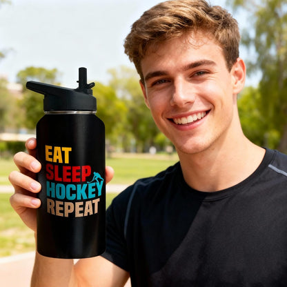 32oz Pickleball Water Bottle Insulated Vacuum Stainless Steel Tumbler Travel Mugs With Straw for Game Sport,Pickleball Accessories