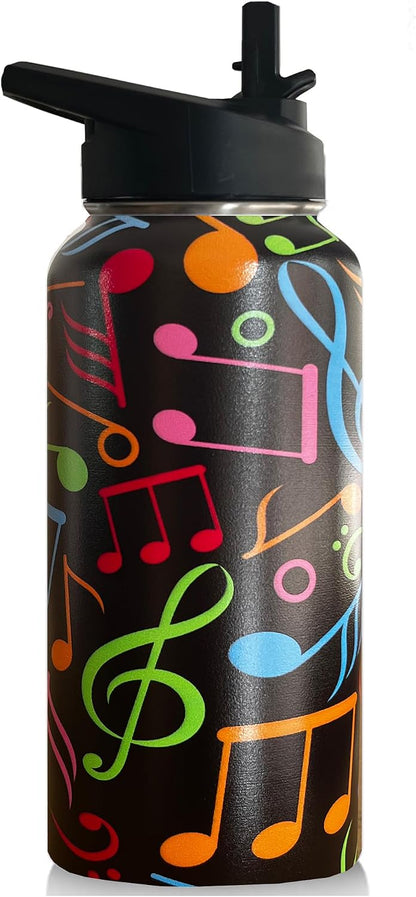 32oz Pickleball Water Bottle Insulated Vacuum Stainless Steel Tumbler Travel Mugs With Straw for Game Sport,Pickleball Accessories