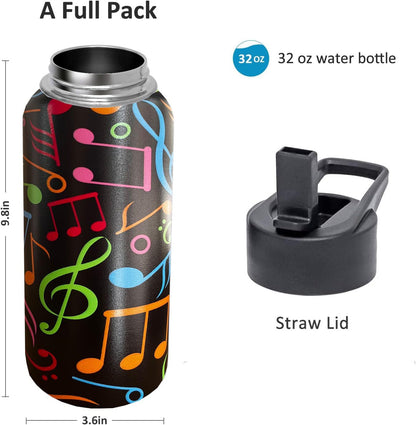 32oz Pickleball Water Bottle Insulated Vacuum Stainless Steel Tumbler Travel Mugs With Straw for Game Sport,Pickleball Accessories