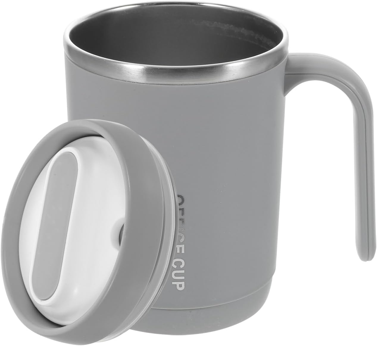 Leak Insulated Coffee Mug Stainless Steel Double Walled Reusable Tumbler with Lid and Handle Leak Resistant Water Cup for Home Office Camping Keeps Drinks Hot Cold