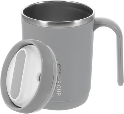 Leak Insulated Coffee Mug Stainless Steel Double Walled Reusable Tumbler with Lid and Handle Leak Resistant Water Cup for Home Office Camping Keeps Drinks Hot Cold