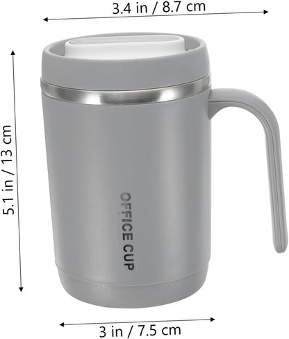 Leak Insulated Coffee Mug Stainless Steel Double Walled Reusable Tumbler with Lid and Handle Leak Resistant Water Cup for Home Office Camping Keeps Drinks Hot Cold