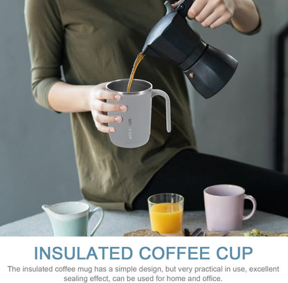Leak Insulated Coffee Mug Stainless Steel Double Walled Reusable Tumbler with Lid and Handle Leak Resistant Water Cup for Home Office Camping Keeps Drinks Hot Cold