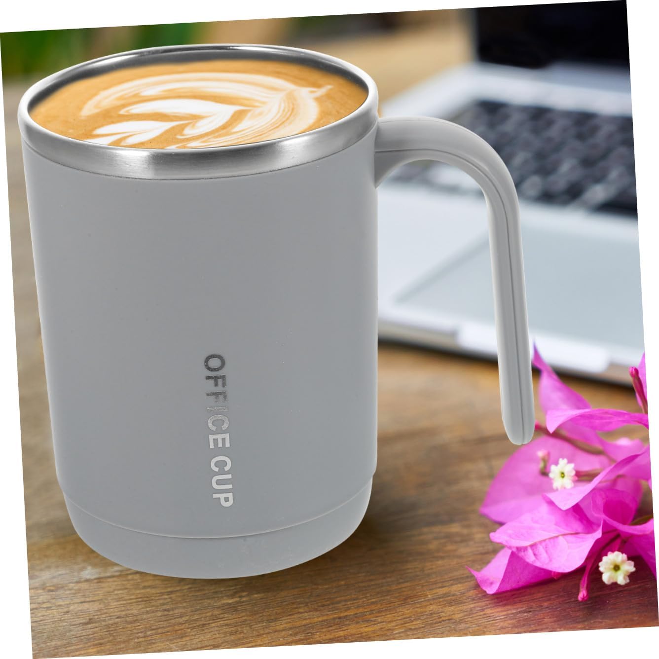 Leak Insulated Coffee Mug Stainless Steel Double Walled Reusable Tumbler with Lid and Handle Leak Resistant Water Cup for Home Office Camping Keeps Drinks Hot Cold