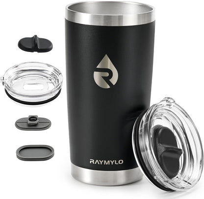 Travel Coffee Tumbler, Insulated Travel Coffee Mug Cup, 20oz | Detachable Lid for Thoroughly Clean, Cup Holder Friendly for Outdoor, Double-Wall Vacuum Insulation, Spill Proof & BPA Free