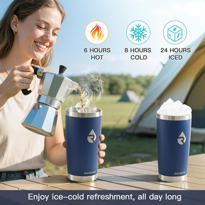 Travel Coffee Tumbler, Insulated Travel Coffee Mug Cup, 20oz | Detachable Lid for Thoroughly Clean, Cup Holder Friendly for Outdoor, Double-Wall Vacuum Insulation, Spill Proof & BPA Free
