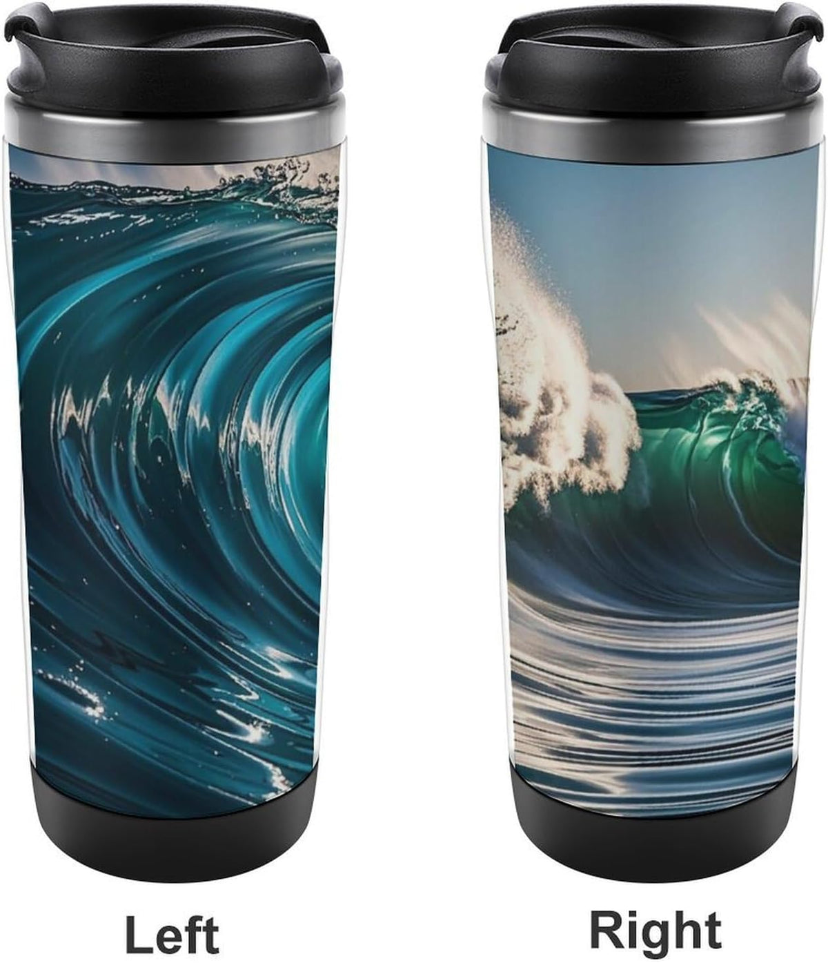 15oz Vacuum Insulated Stainless Steel Tumbler with Leakproof Lid Moonlight Watercolor Style Ninja 304 Stainless Steel Travel Mug Wide Mouth Coffee Cup for Hot & Cold Drinks (380ml)