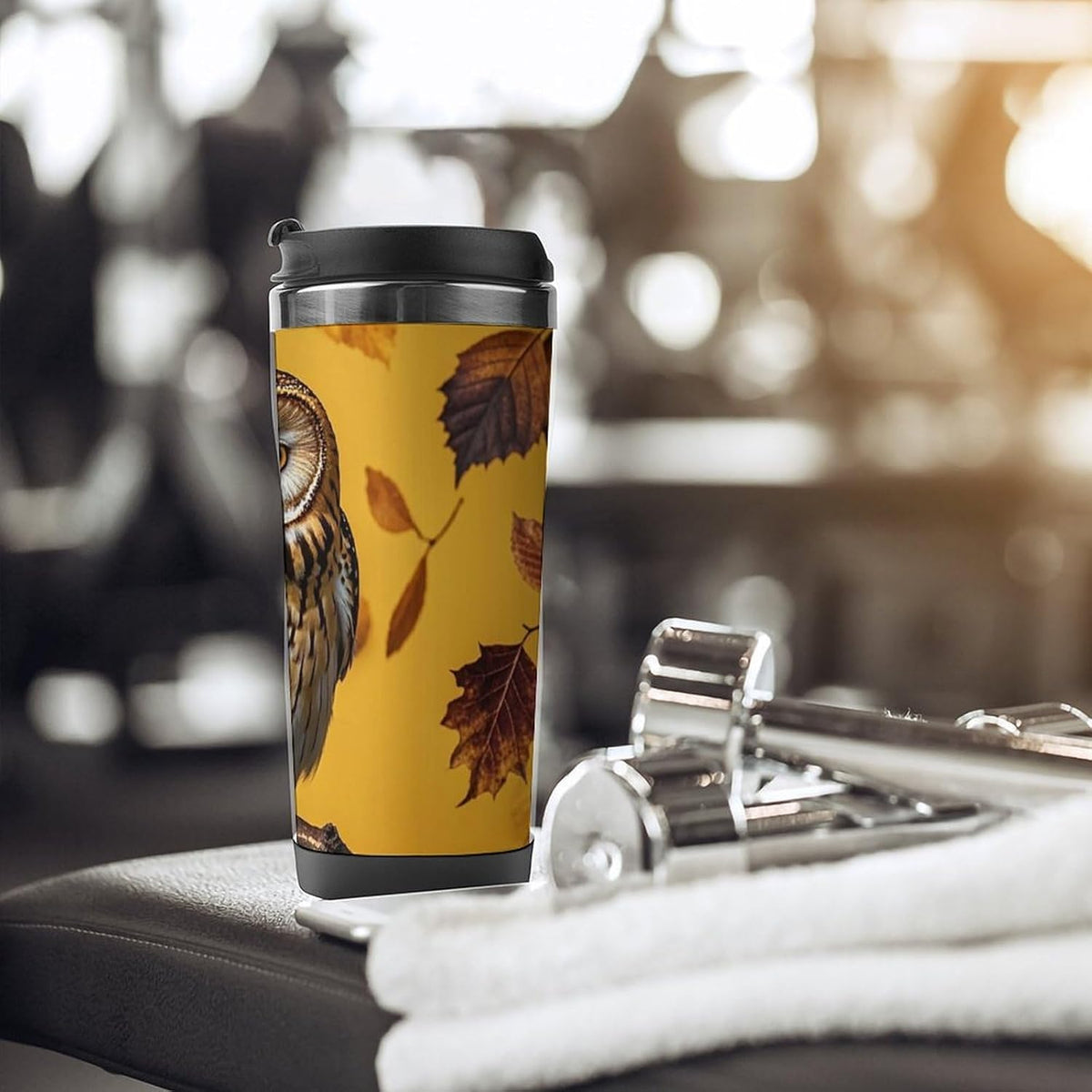 15oz Vacuum Insulated Stainless Steel Tumbler with Leakproof Lid Moonlight Watercolor Style Ninja 304 Stainless Steel Travel Mug Wide Mouth Coffee Cup for Hot & Cold Drinks (380ml)