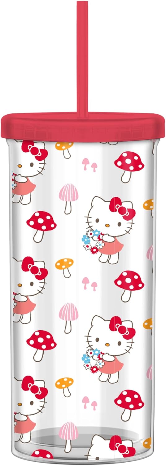 Sanrio Hello Kitty Milk Carton, Plastic Boba Tumbler, 24oz