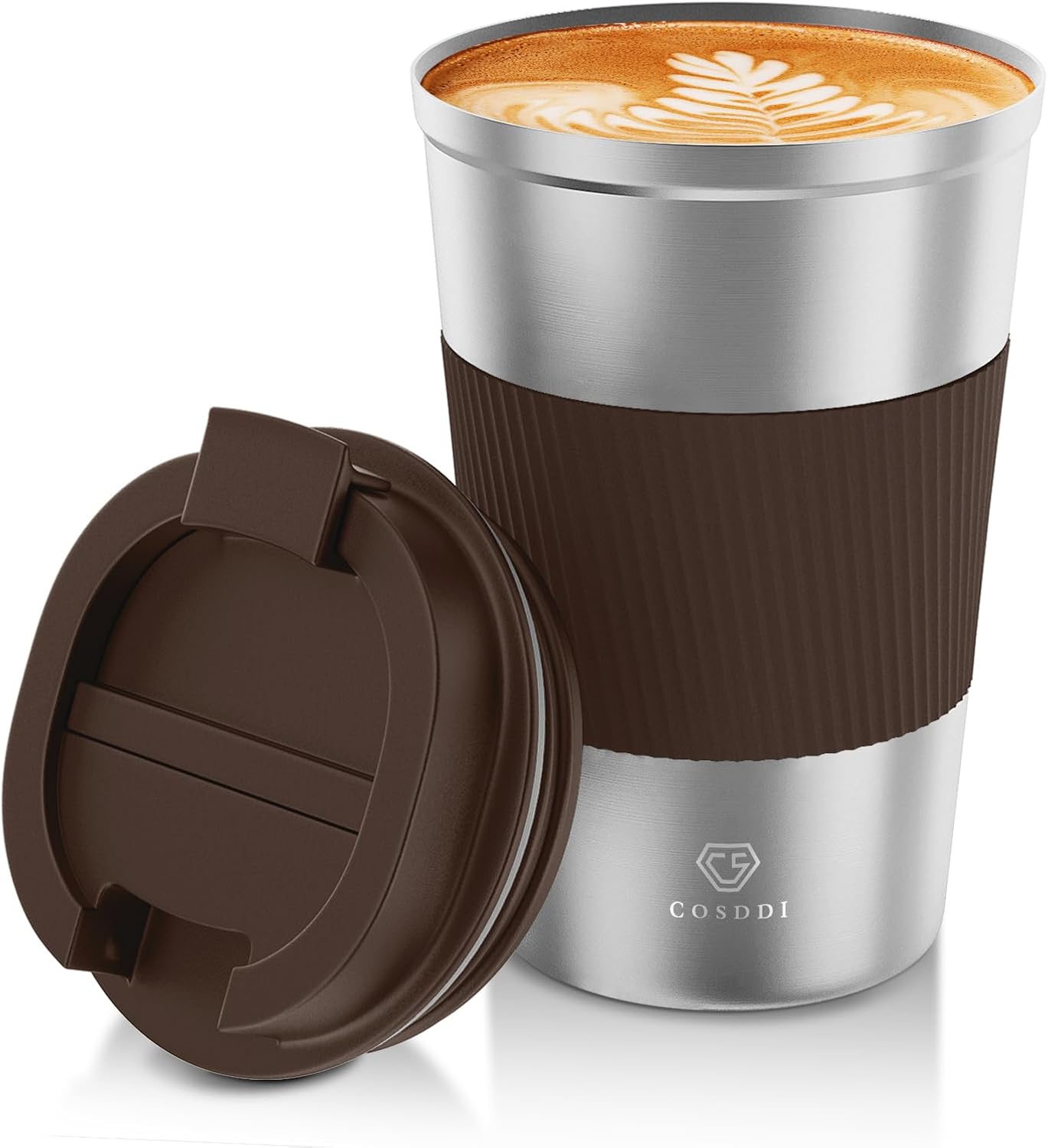 CS COSDDI 12 oz Coffee mug - Stainless Steel Coffee Cup with Leakproof Lid | Stainless Steel Double-wall insulation, 6-Hour Heat Retention, 360°Leak proof, BPA-free, Reusable And To Go Coffee Mug
