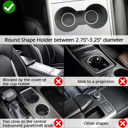 Cup Holder Expander, Adjustable Car Cup Holder for Car with Phone Holder, Automotive Cupholders for for Yeti, Hydro Flasks Bottle with Expandable Base, Cars Cupholder Insert