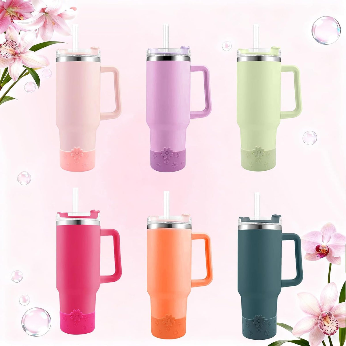 Flower Protective Silicone Boot for Stanley Cup 30/40 OZ