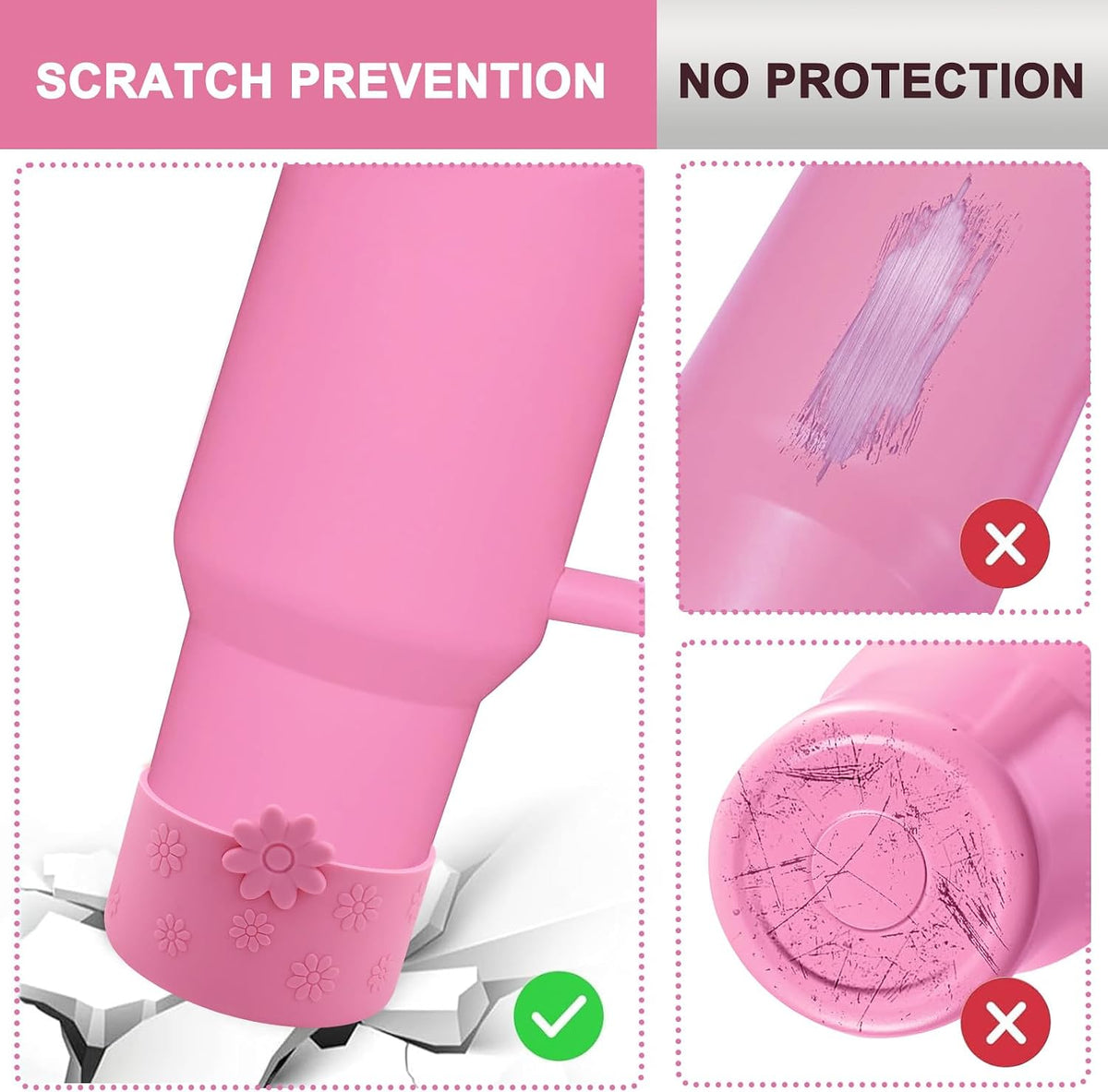 Flower Protective Silicone Boot for Stanley Cup 30/40 OZ