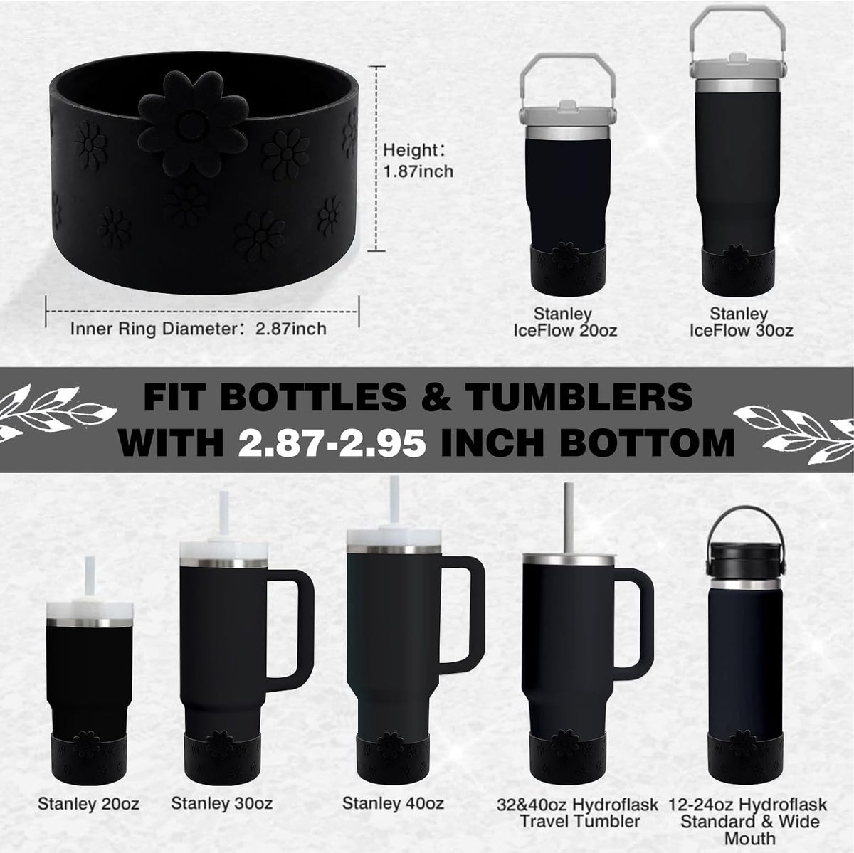 Flower Protective Silicone Boot for Stanley Cup 30/40 OZ