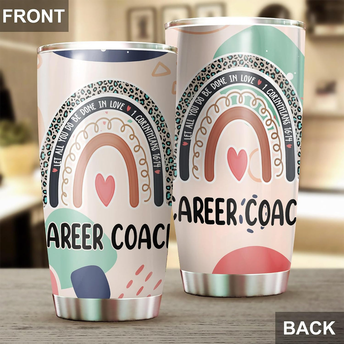 Let All You Do Be Done In Love Postal Clerk Tumbler Stainless Steel 20oz, Office Gifts Women Men Work Friends Coworker, Driking Coffee Cup For Birthday Christmas - Colors O