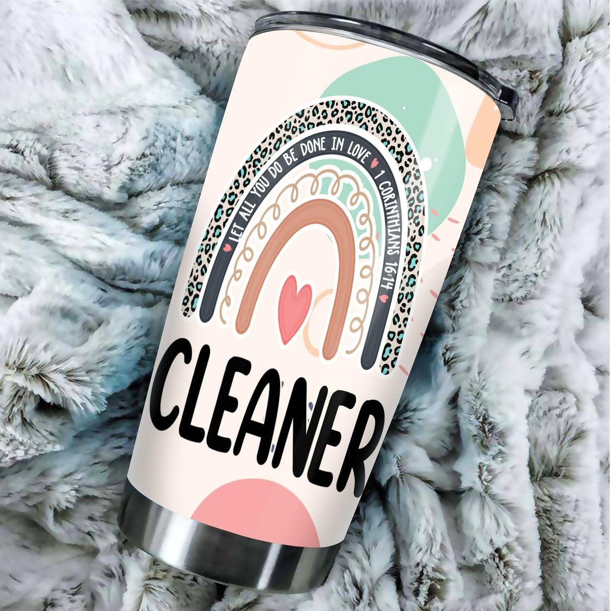 Let All You Do Be Done In Love Postal Clerk Tumbler Stainless Steel 20oz, Office Gifts Women Men Work Friends Coworker, Driking Coffee Cup For Birthday Christmas - Colors O