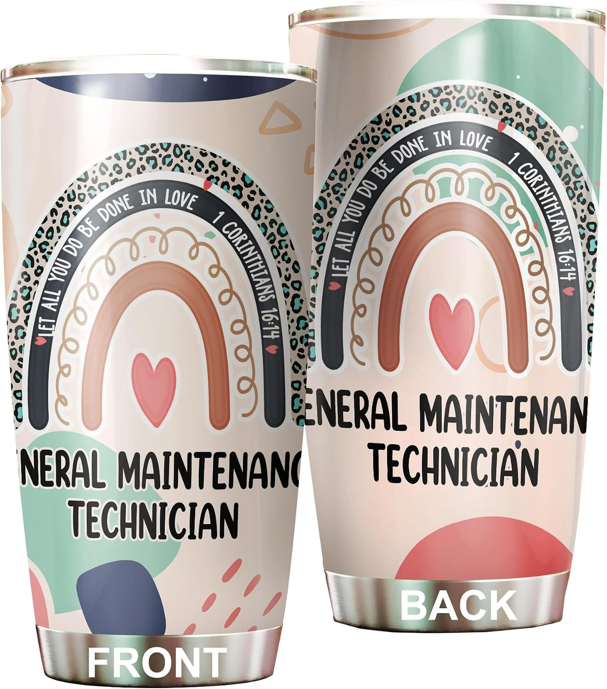 Let All You Do Be Done In Love Postal Clerk Tumbler Stainless Steel 20oz, Office Gifts Women Men Work Friends Coworker, Driking Coffee Cup For Birthday Christmas - Colors O